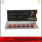 Cobra 200 Mg tablets packaging for men’s performance support