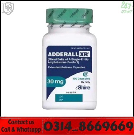 Adderall immediate and extended release tablets packaging in Pakistan context
