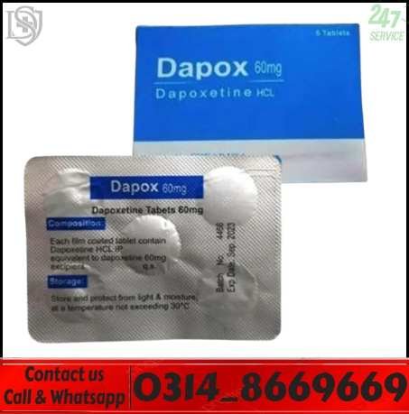Dapox 60mg tablets original packaging in Pakistan
