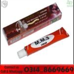 MM3 Cream tube packaging for male wellness use in Pakistan