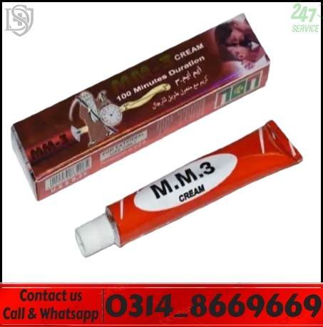 MM3 Cream tube packaging for male wellness use in Pakistan