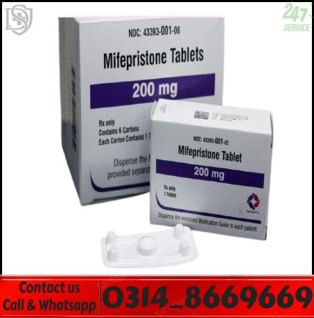 Mifepristone abortion pill packaging for medical use in Pakistan