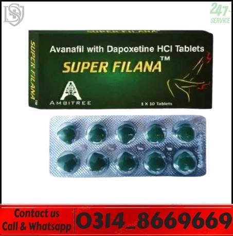Super Filana Avanafil & Dapoxetine Tablets blister pack illustration